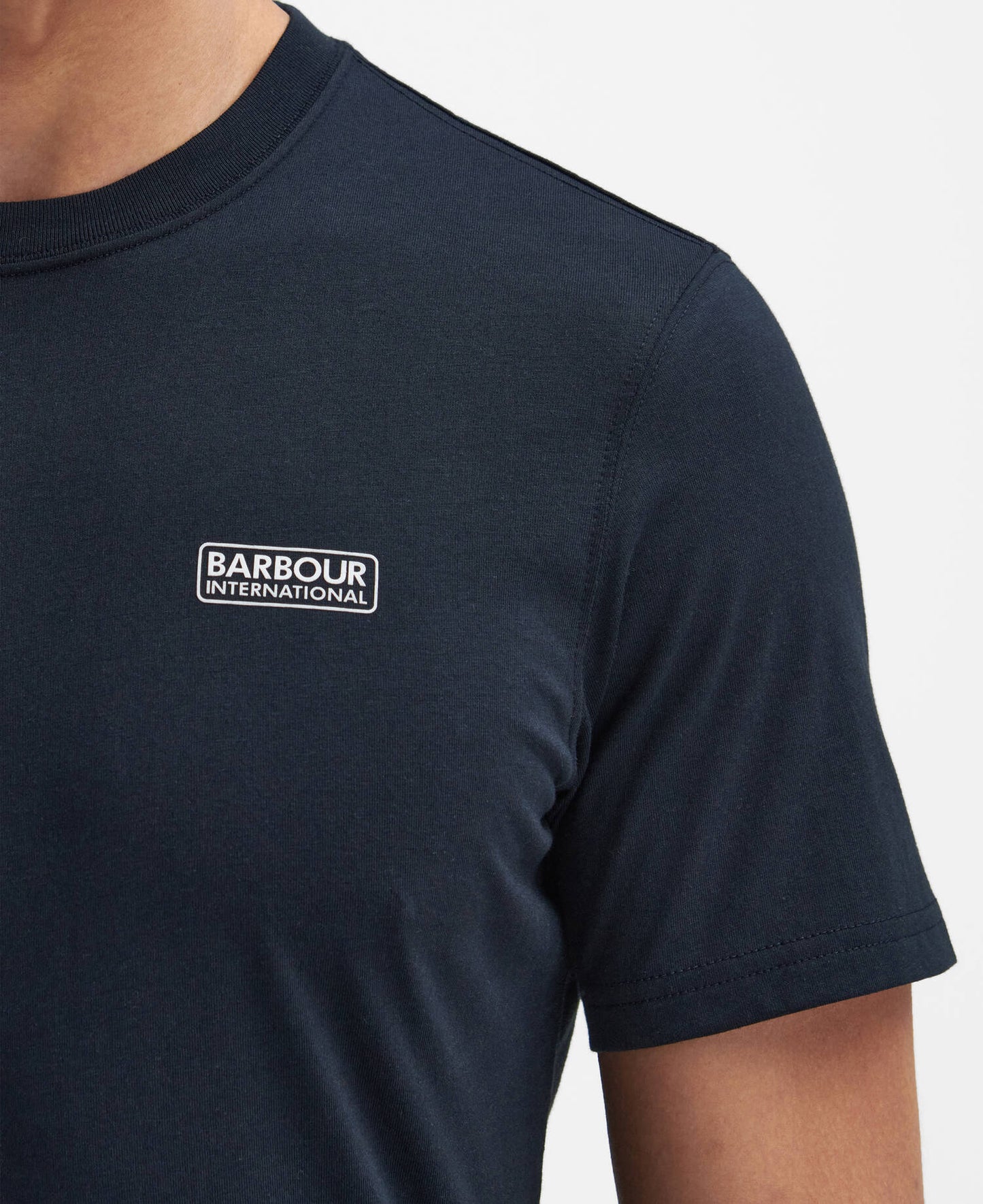 T-shirt con logo piccolo blu