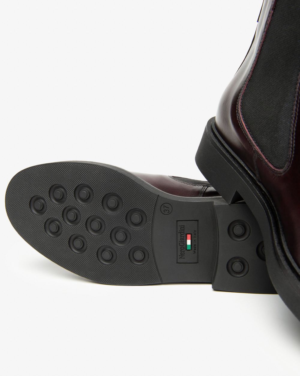 Stivaletti Chelsea in Pelle bordeaux