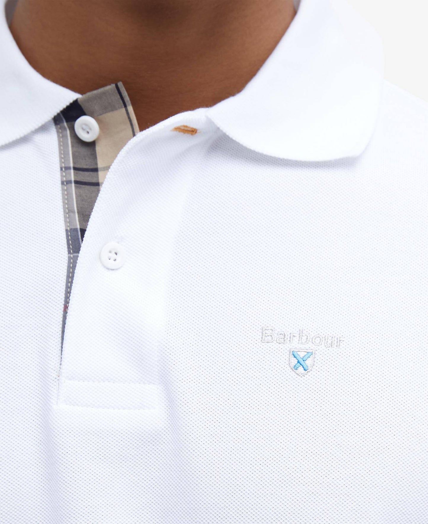 Polo in cotone piquet bianco