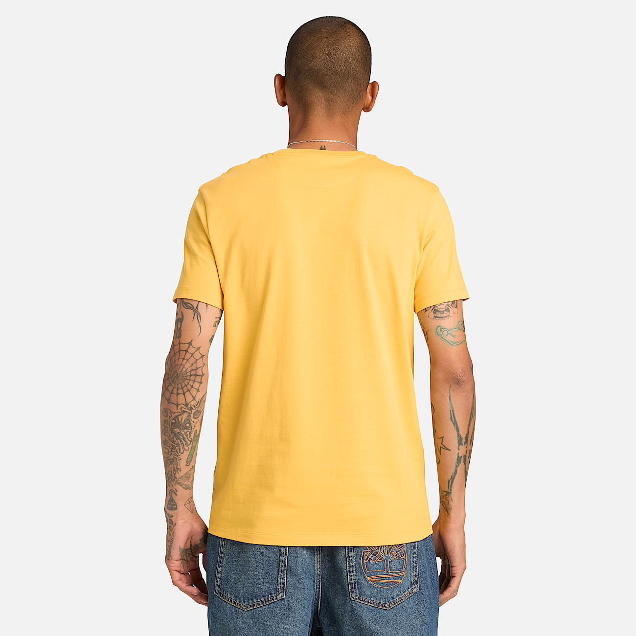 T-shirt basic slim fit manica corta Giallo