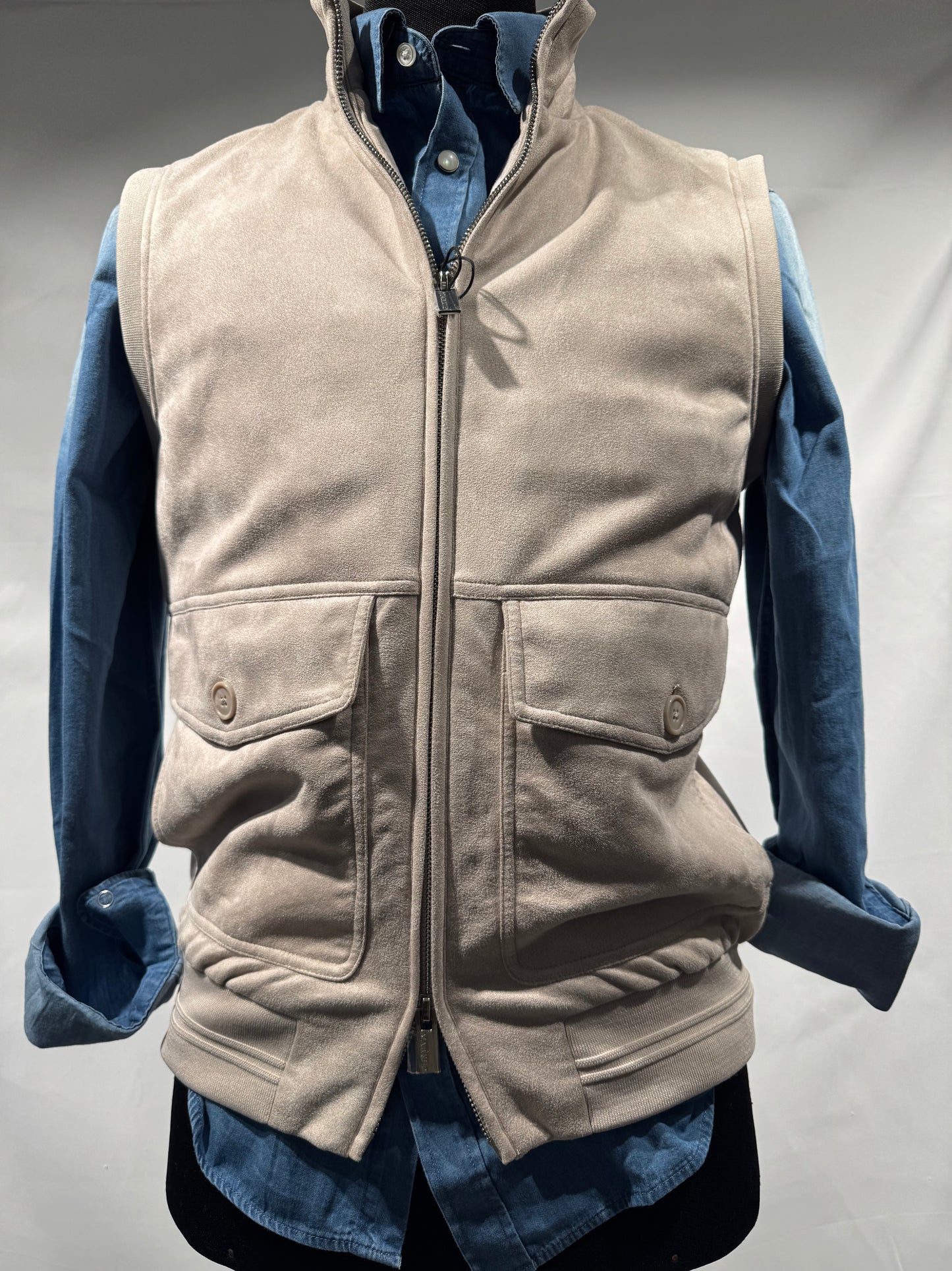 Smanicato scamosciato beige