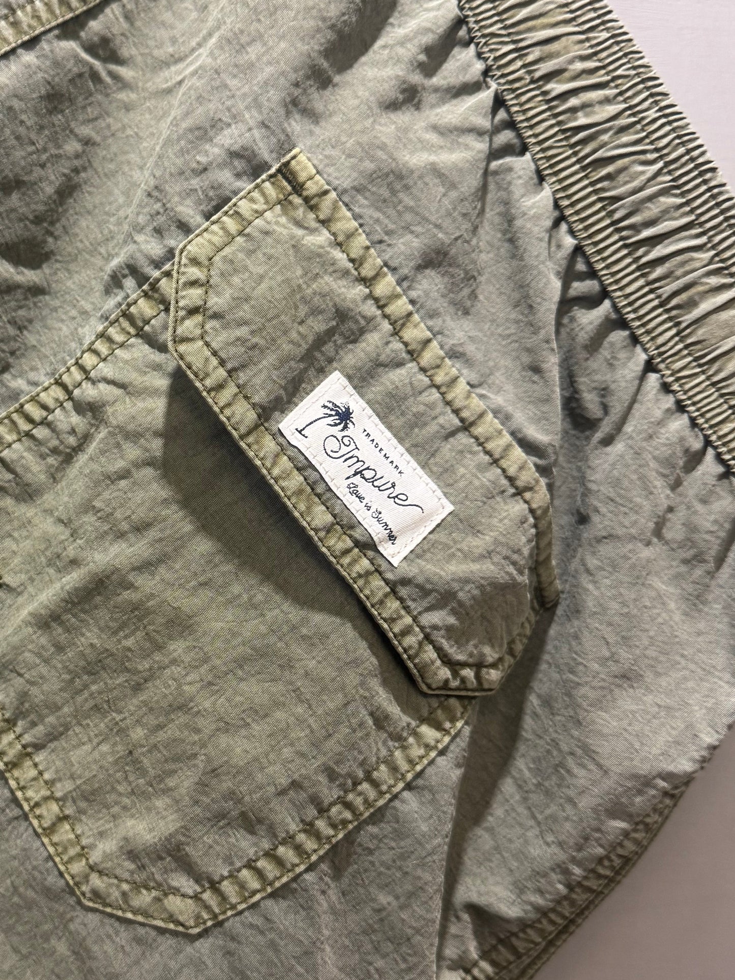 Costume basic washed Rio military green