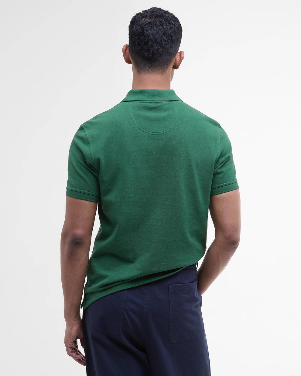 Polo in cotone piquet verde prato