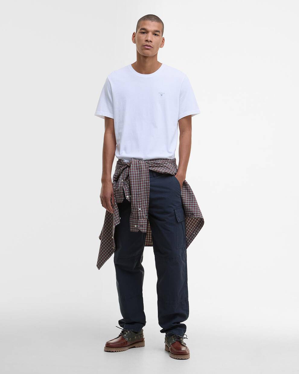 T-Shirt sport-Tartan bianco