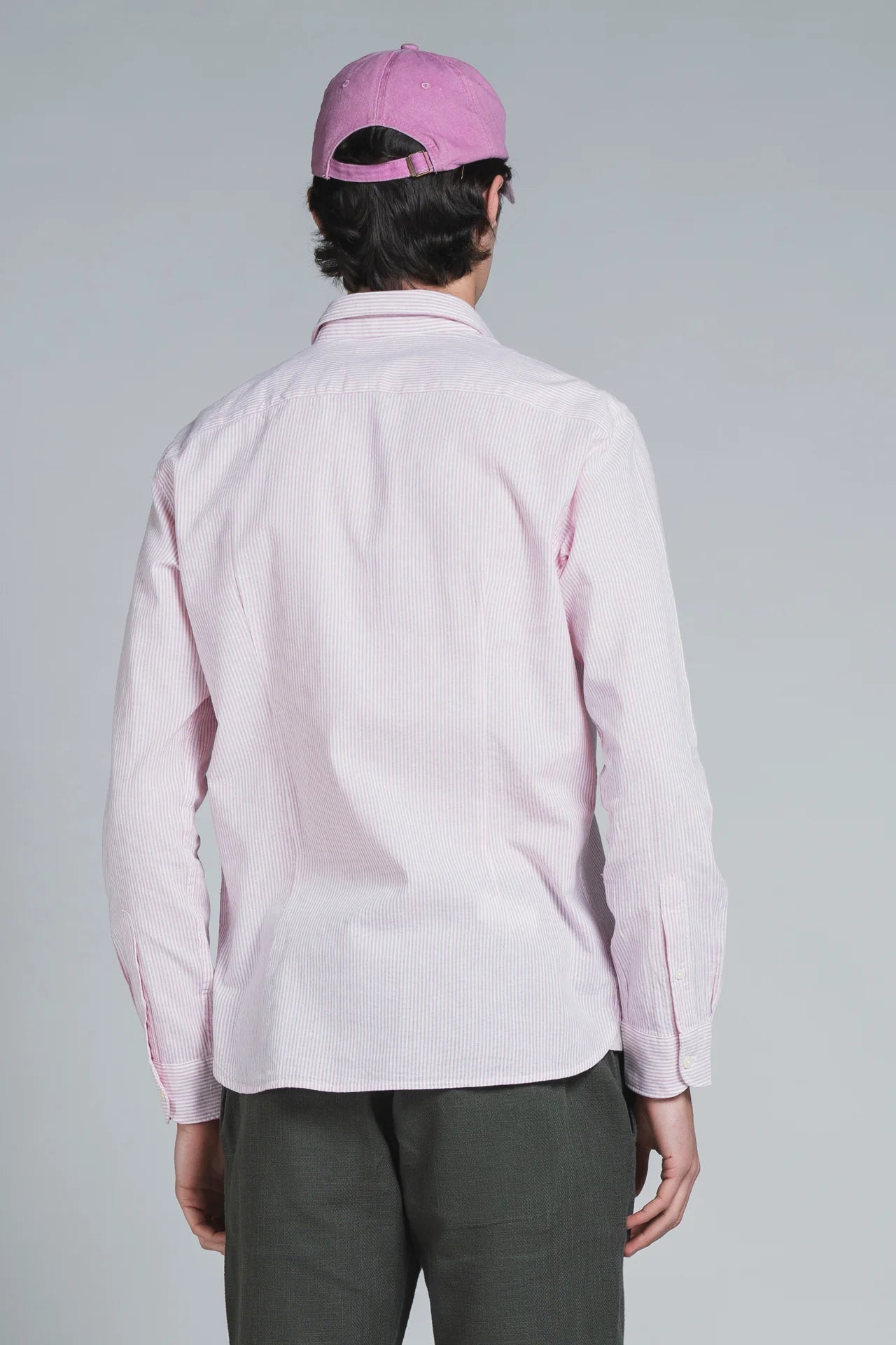 Camicia Riley Lino/cotone bacchetta bianco/Rosa
