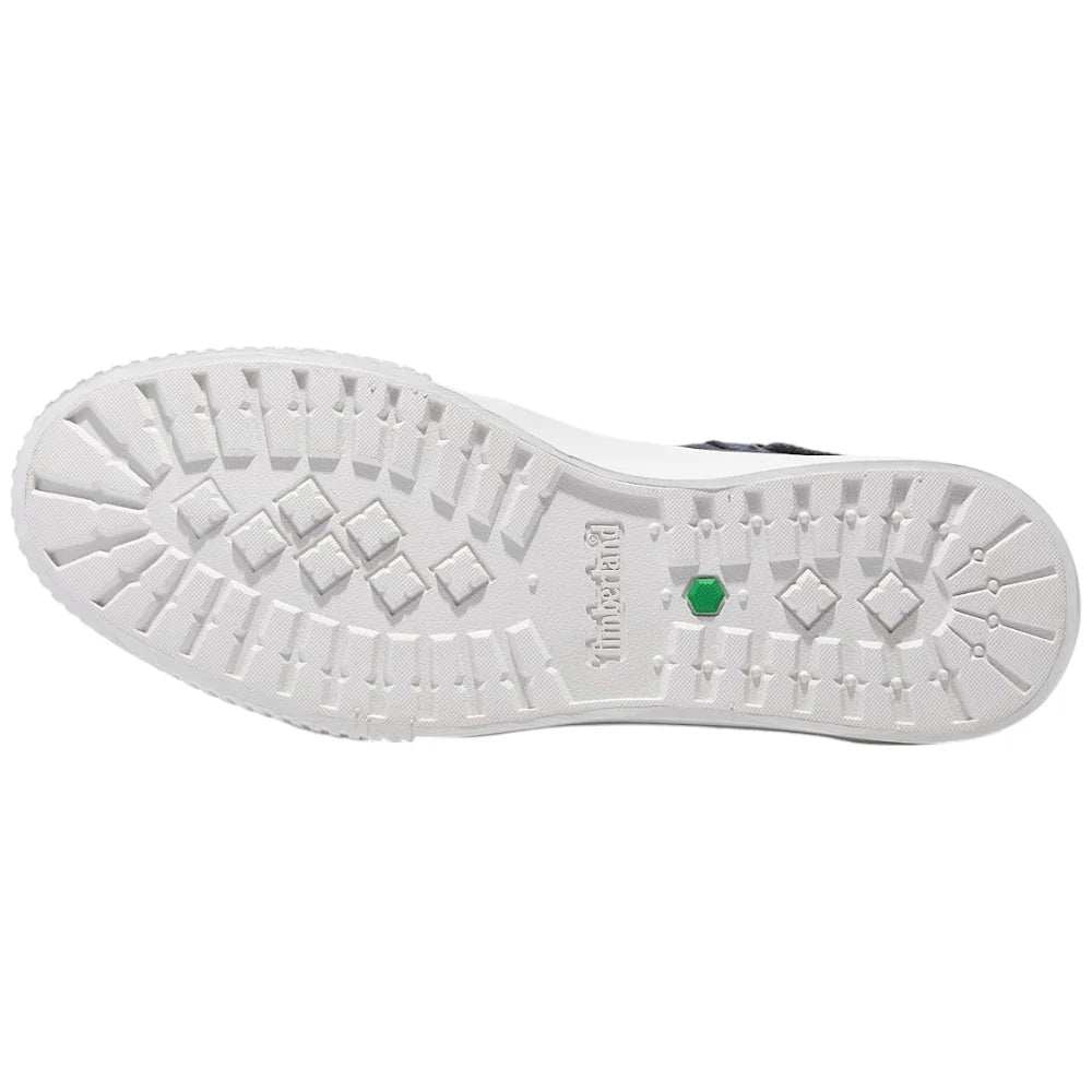 Scarpa da barca in canvas blu