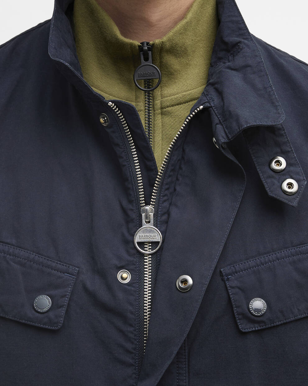 Giacca casual Duke tinta in Capo blu navy