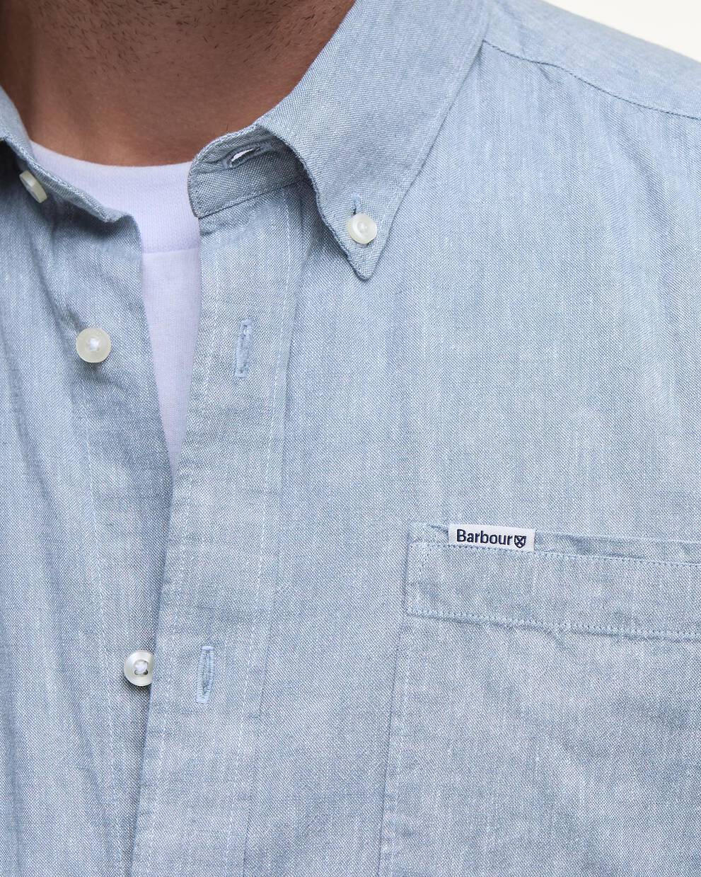 Camicia Lino/cotone Nelson celeste