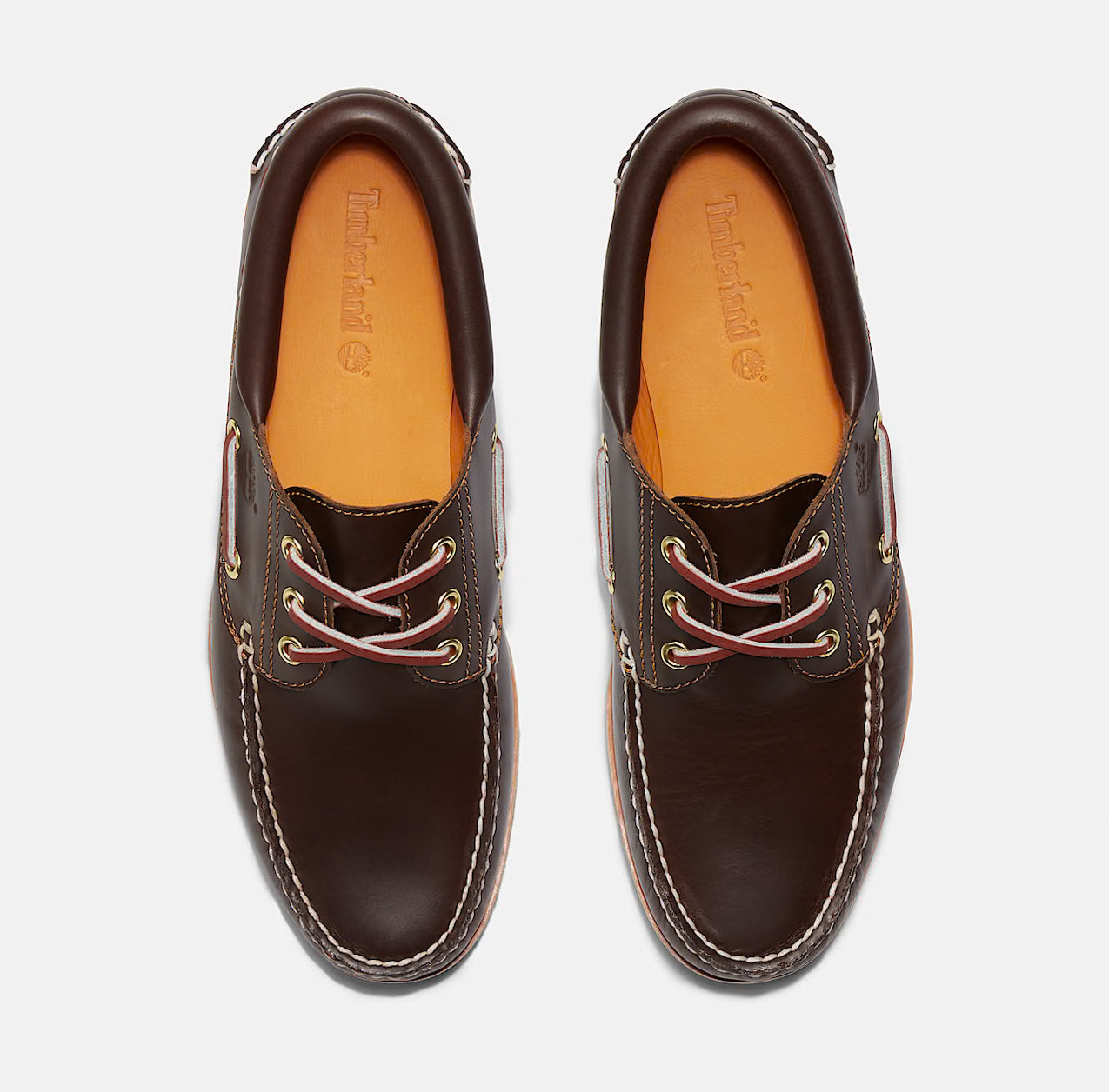 Scarpa da Barca Timberland® Authentic 3-Eye Lug Handsewn da Uomo in marrone