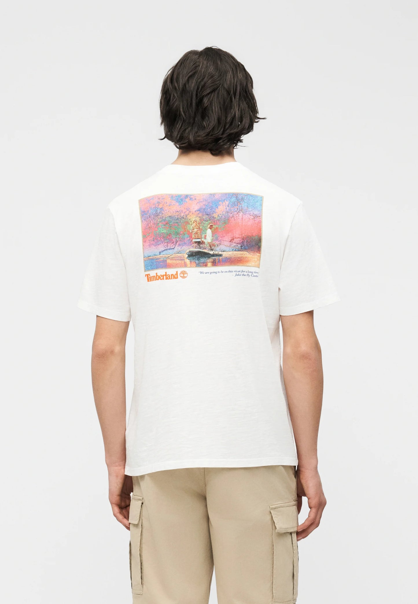 T-shirt con Grafica Fishing All Gender in bianco