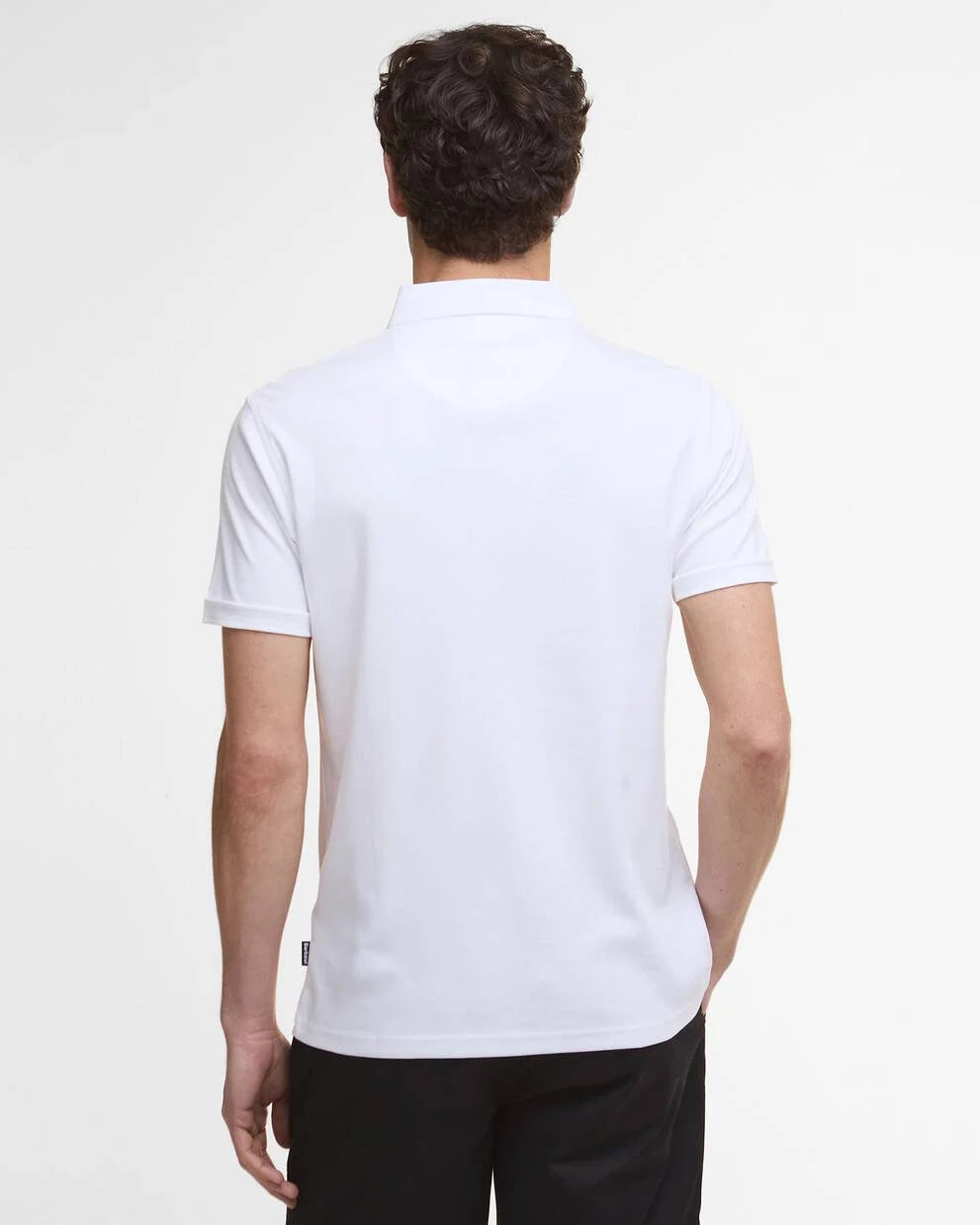 Polo Corpatch a maniche corte leggermente aderente Bianco