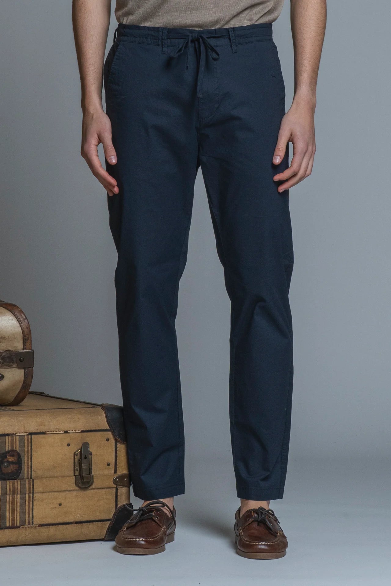 Pantalone in cotone Axel relax fit Blu