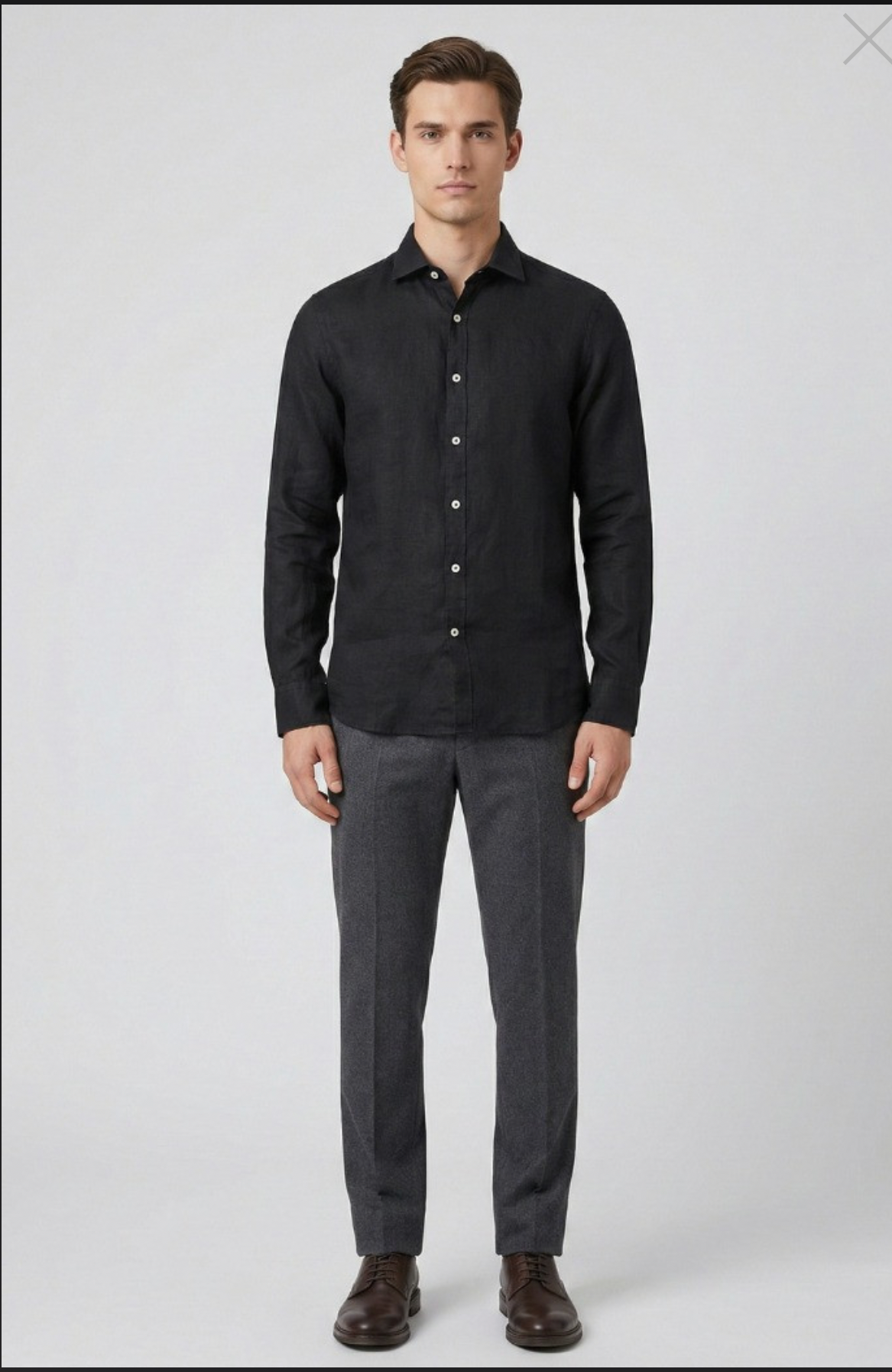 Camicia 100% Lino Nero