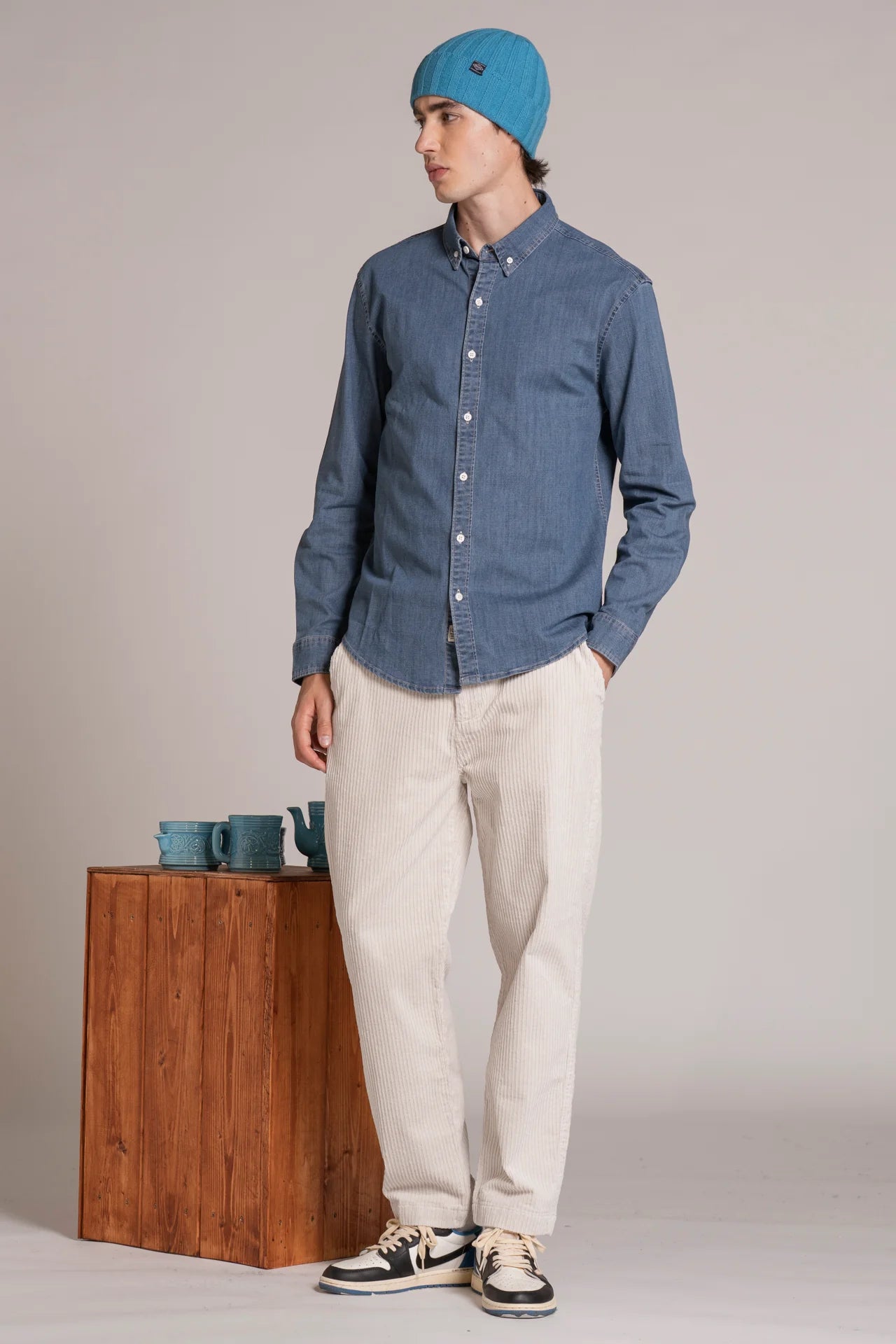 Camicia in denim button down Connor