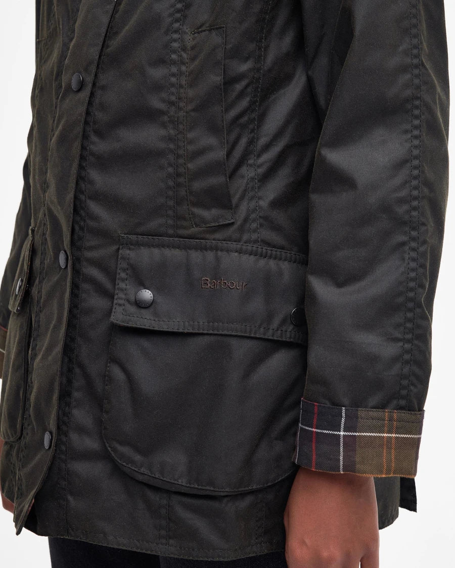 Barbour Giacca Cerata Classica Beadnell Olive