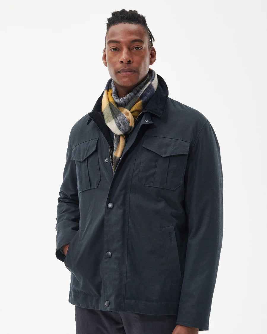 Sciarpa Tattersal lambswool ocra