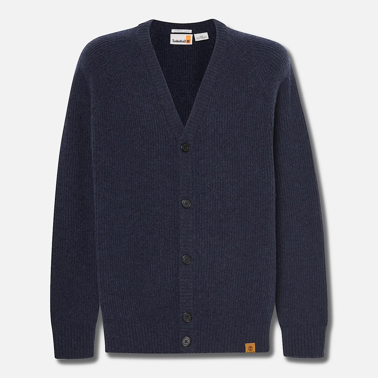 Cardigan con Maniche Raglan lambswool blu