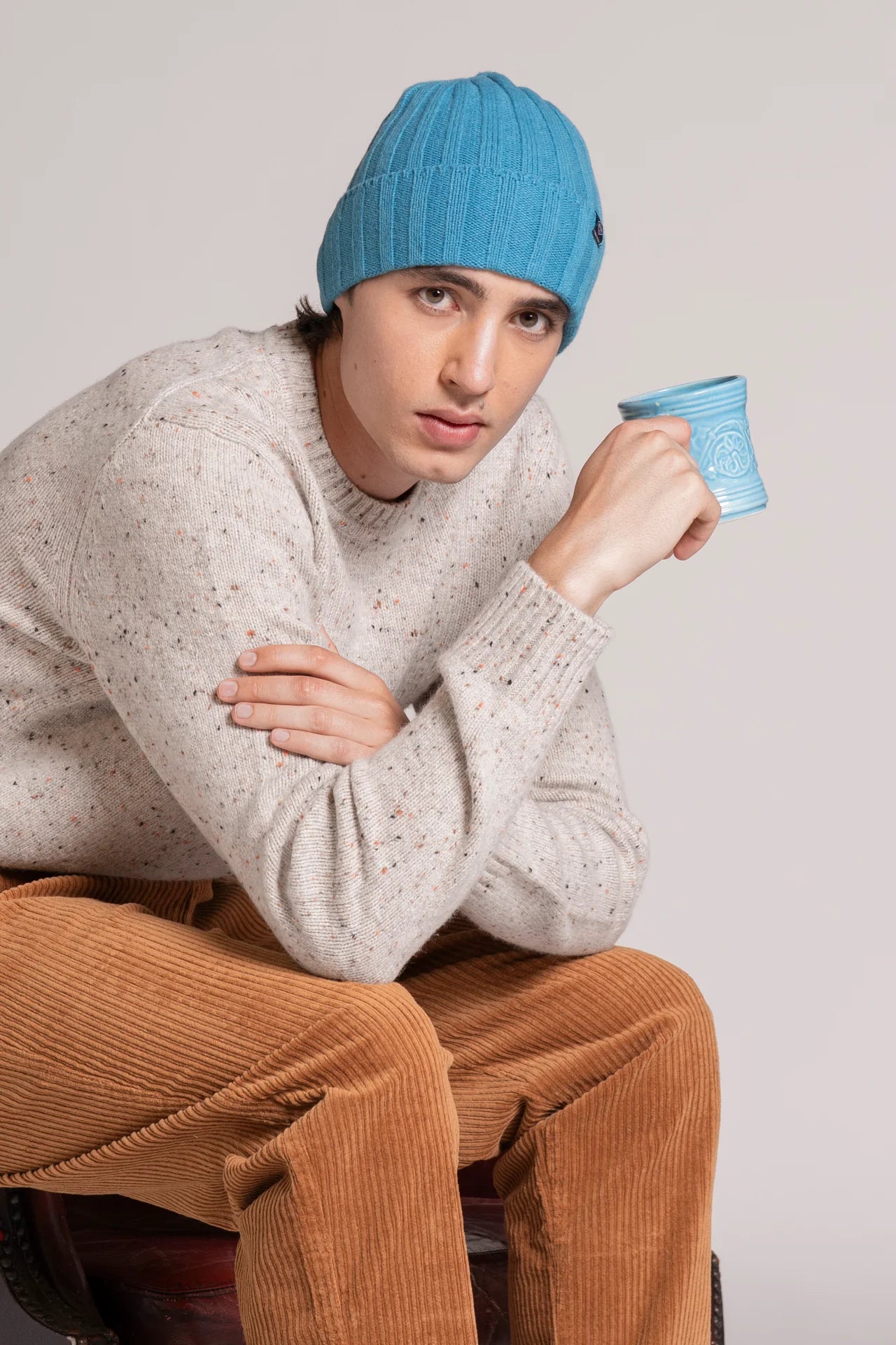 Maglia girocollo filato bottonato george off White