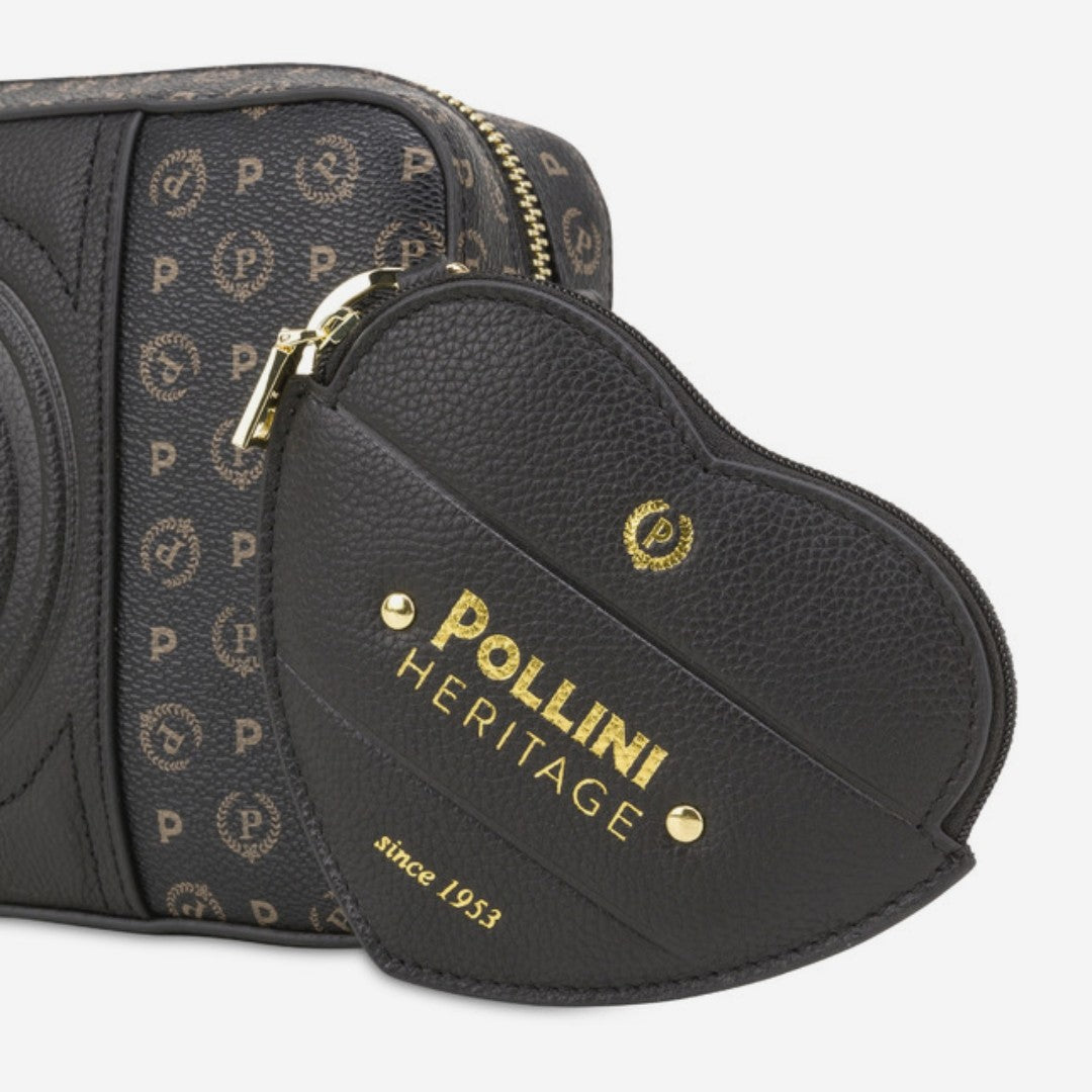 Pollini Borsa A Tracolla Heritage 70 Nero/Nero