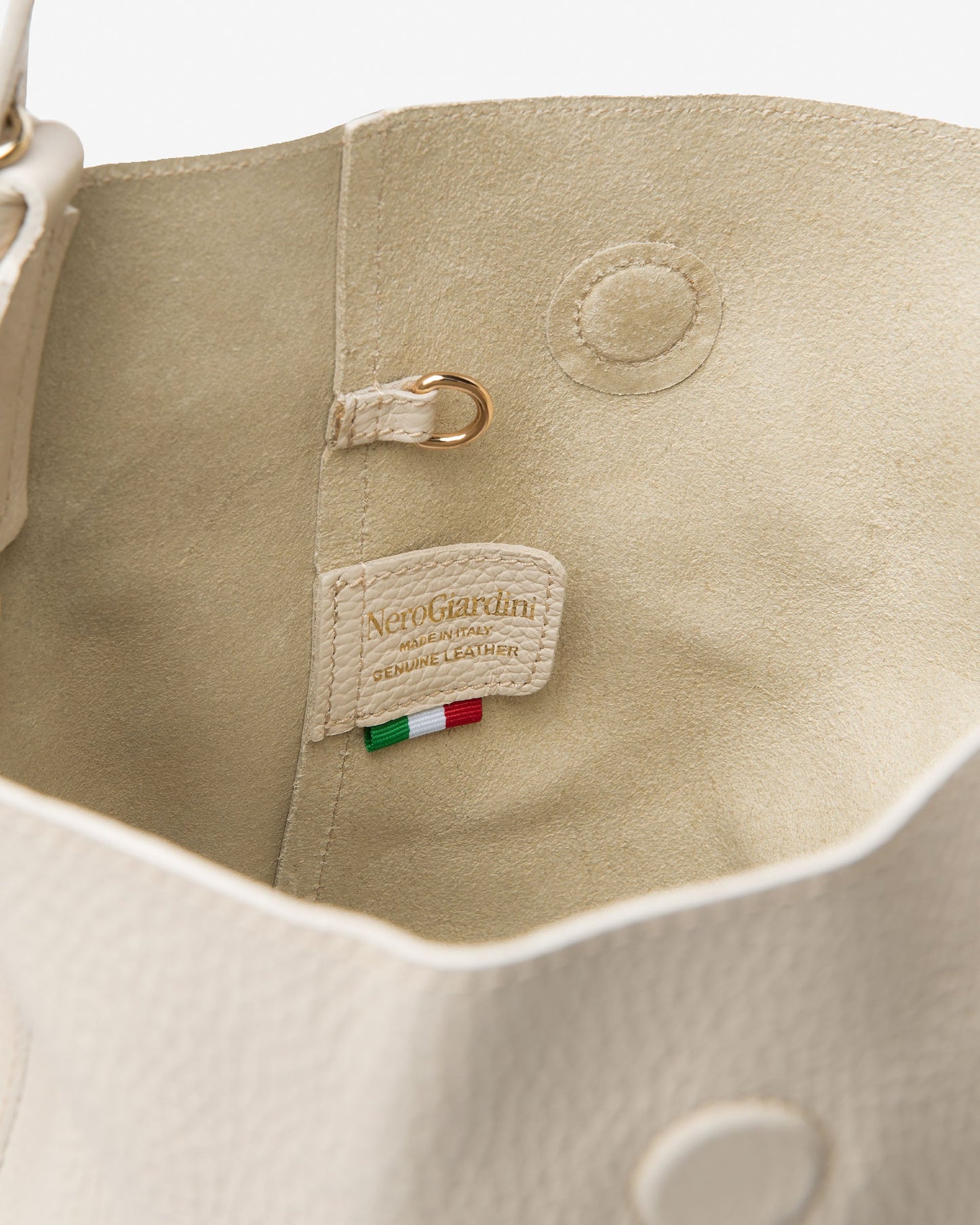 Borsa a spalla in pelle E644140D panna