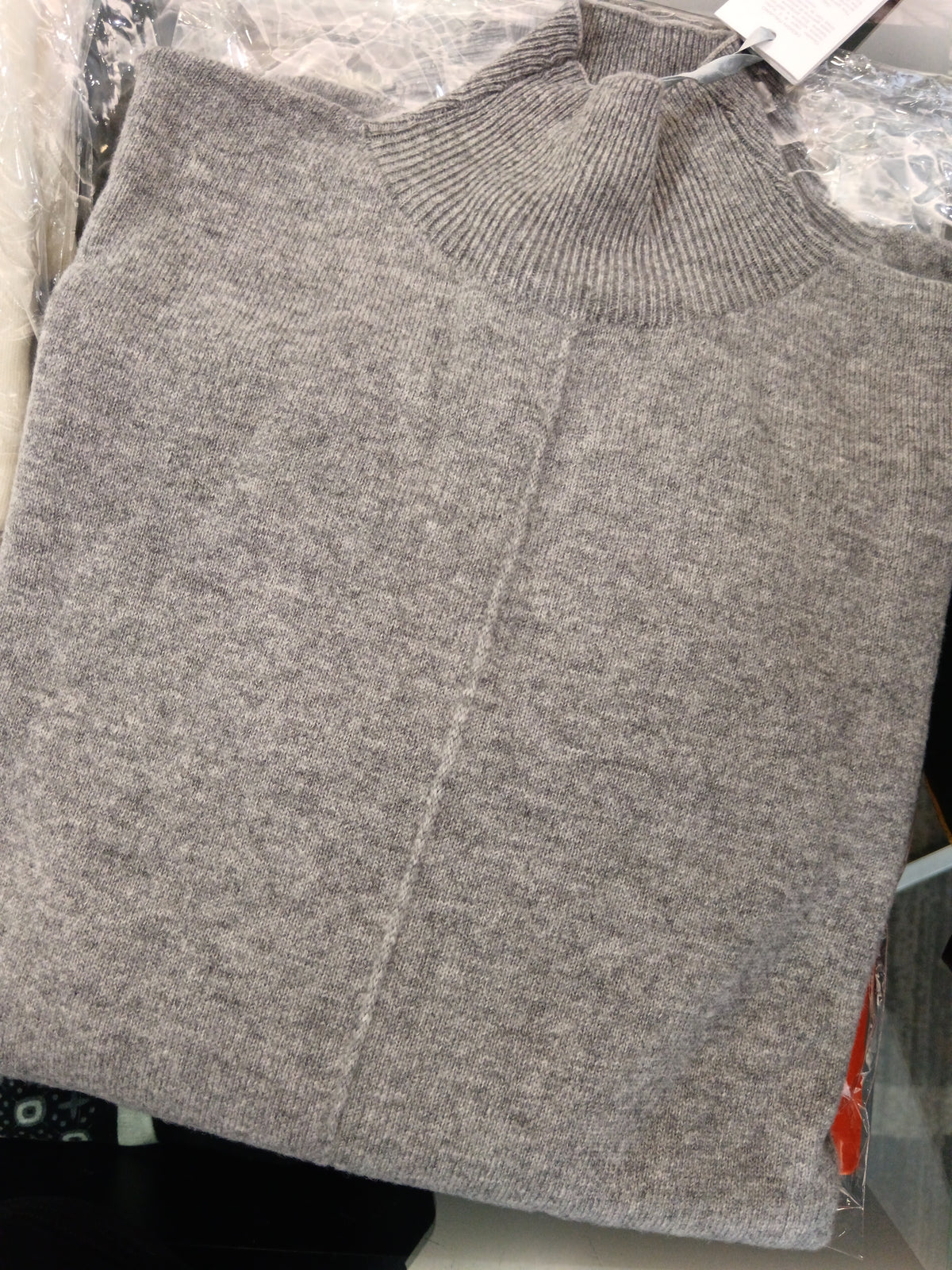 Maglia over 100% lana grigio WL540