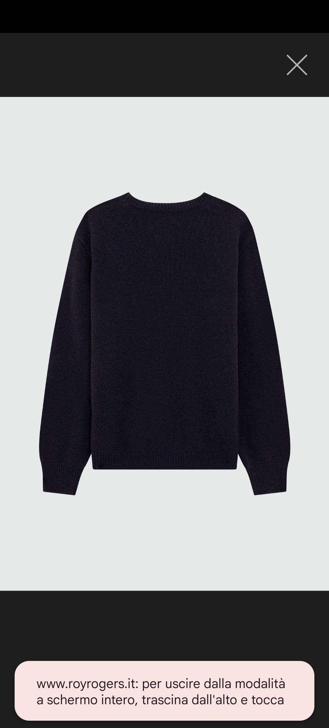 Maglia girocollo Utility in lana merino blu