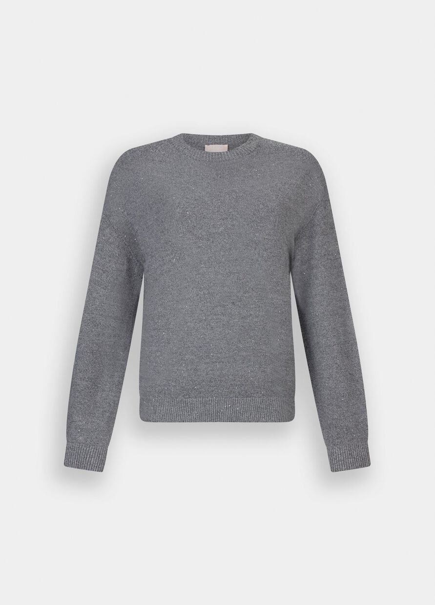 Maglia con paillettes Grigio