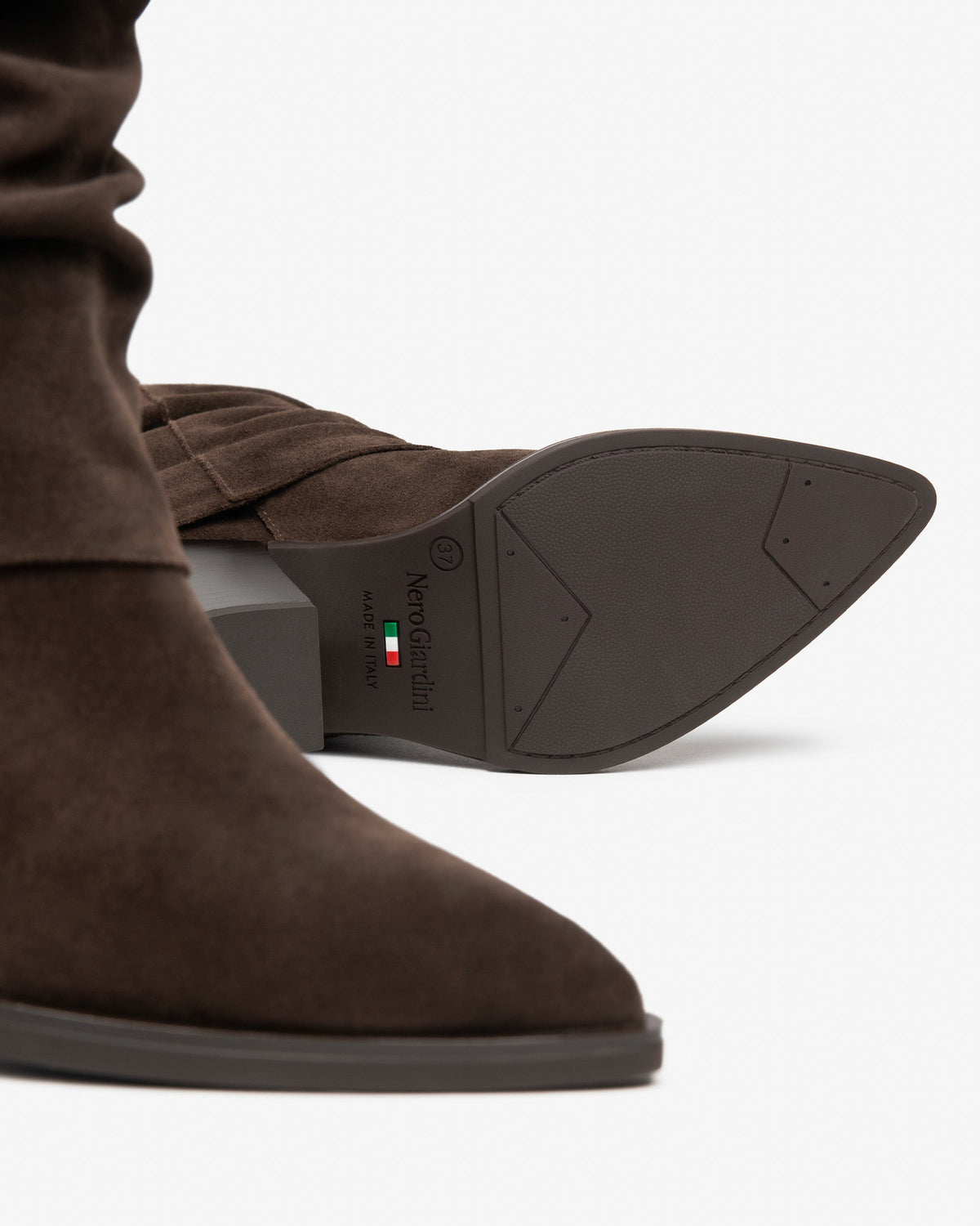 Stivali texano camoscio moro I617147D