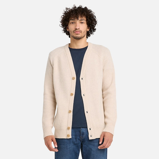 Cardigan con Maniche Raglan lambswool beige