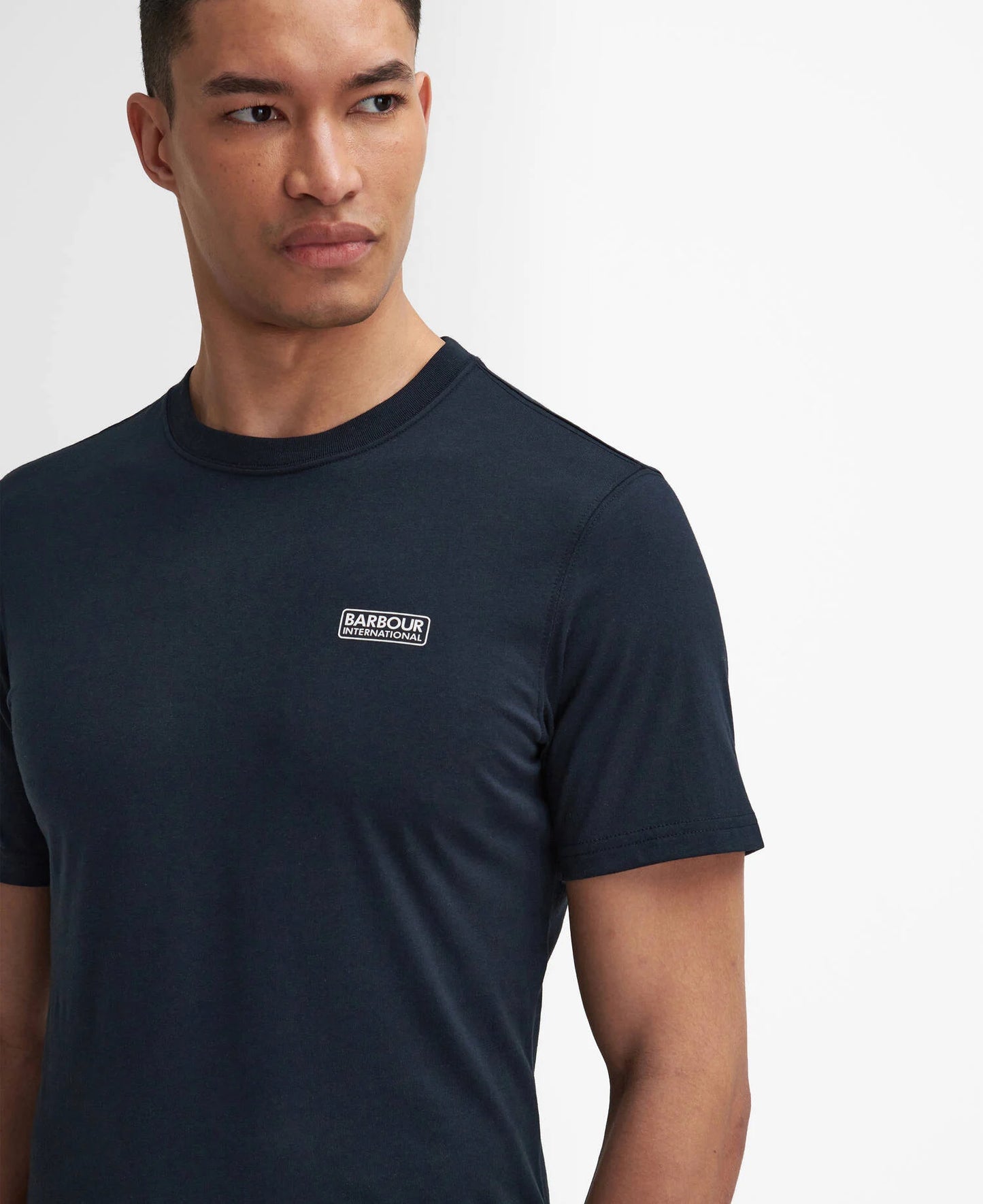 T-shirt con logo piccolo blu