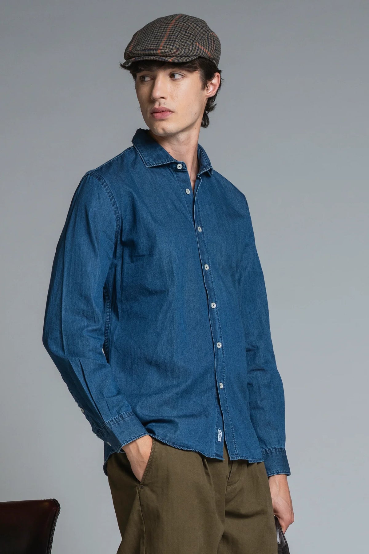 Camicia in denim Riley blu