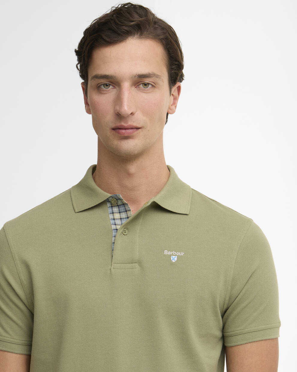 Polo in cotone piquet verde chiaro