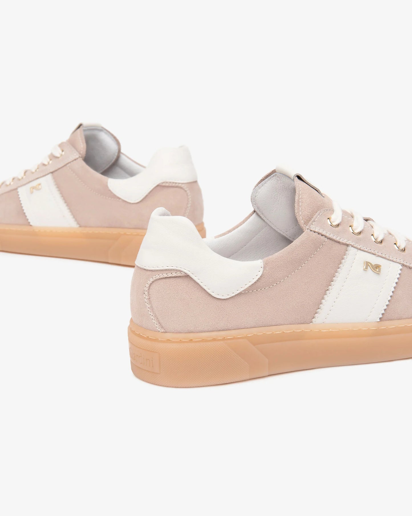 Sneakers Donna in Suede e Pelle E513005D cipria