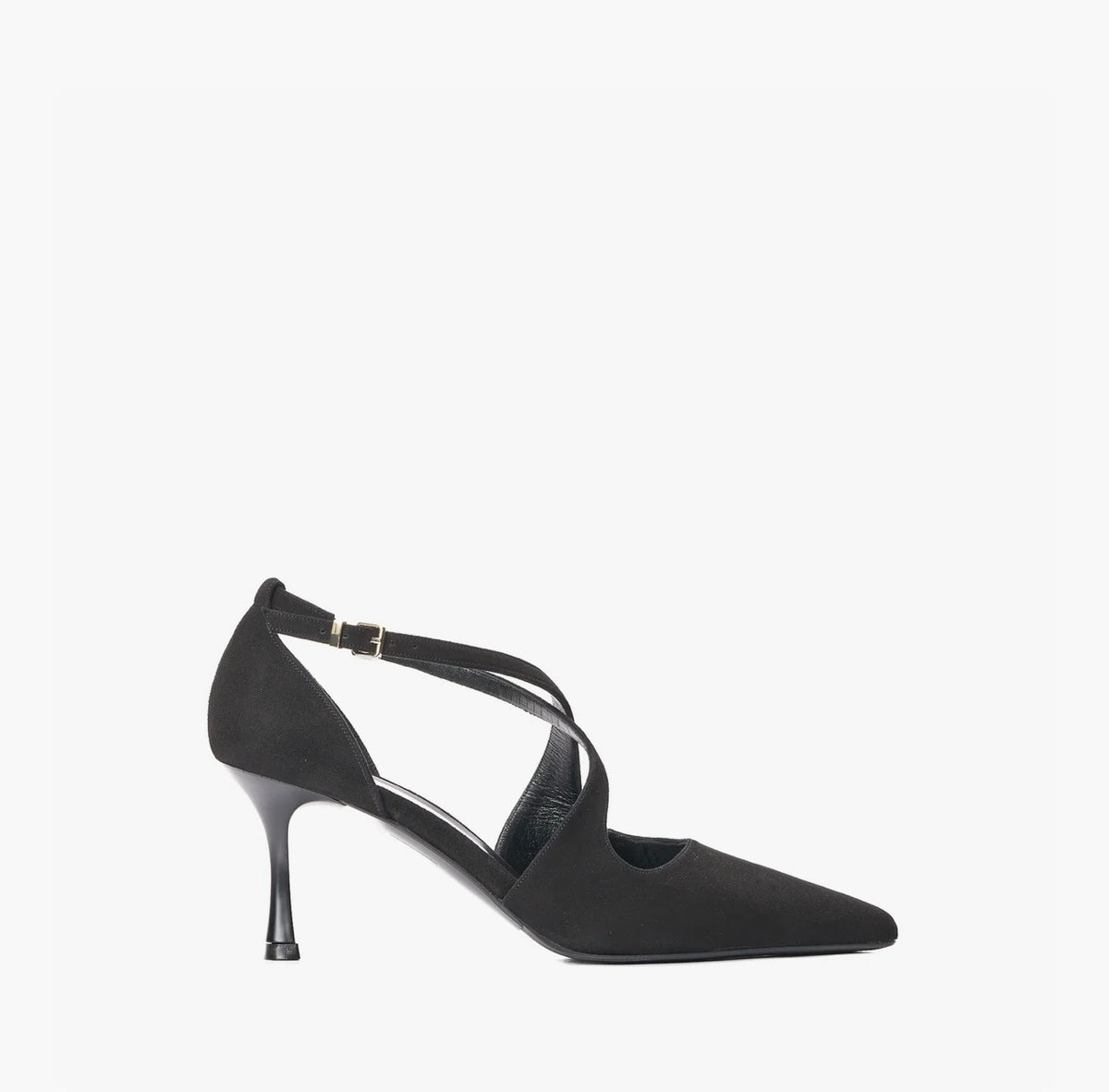 Scarpetta con incrocio 4347 camoscio nero