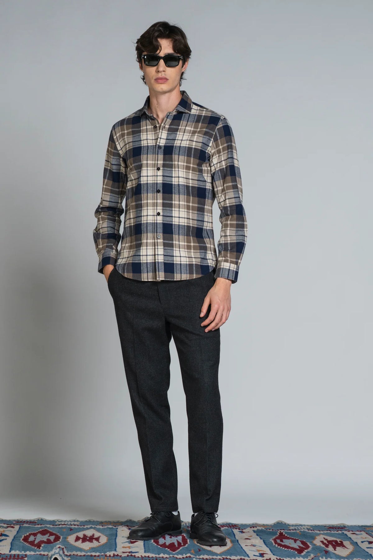 Camicia in flanella Riley brown