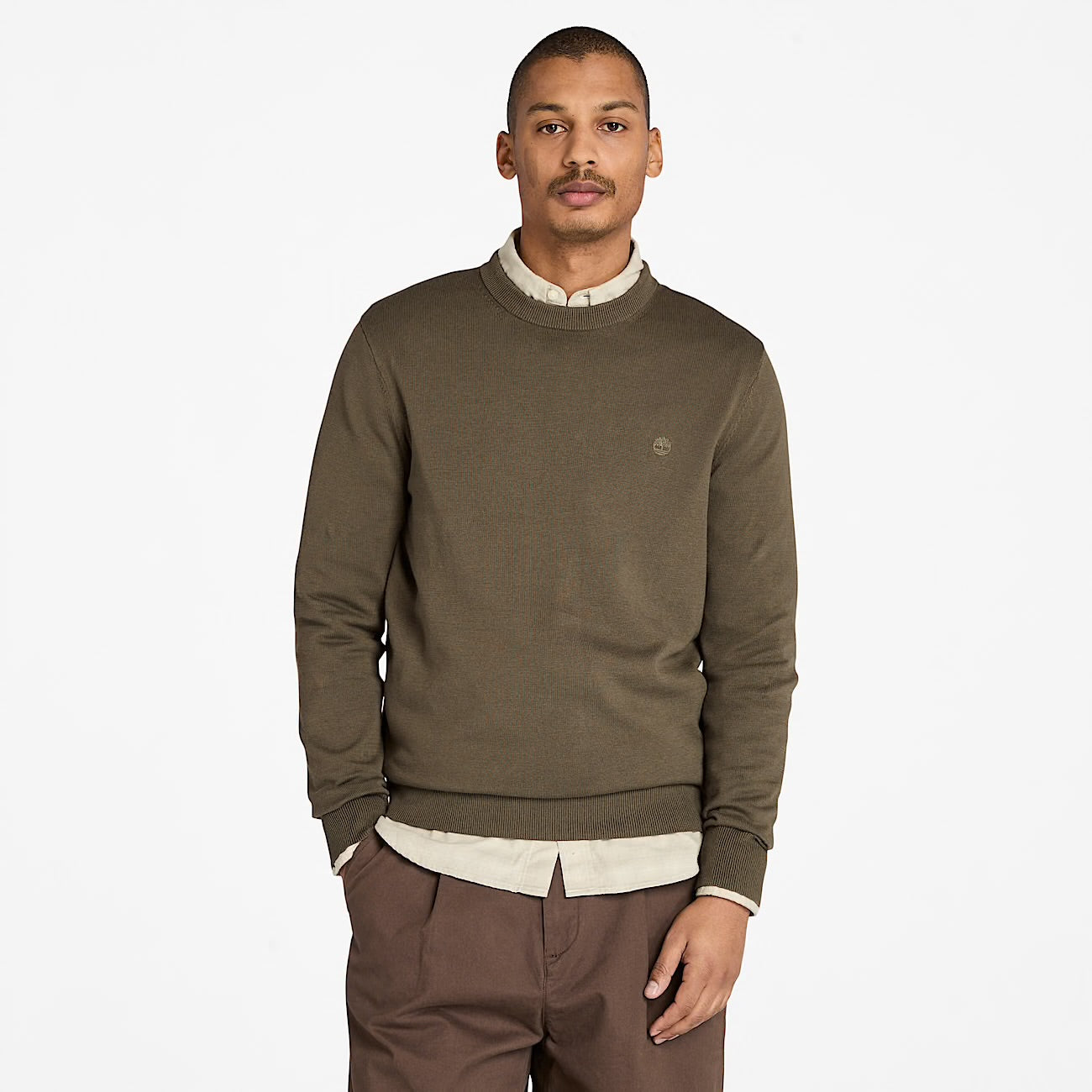 Maglione in Cotone Williams River da Uomo verde