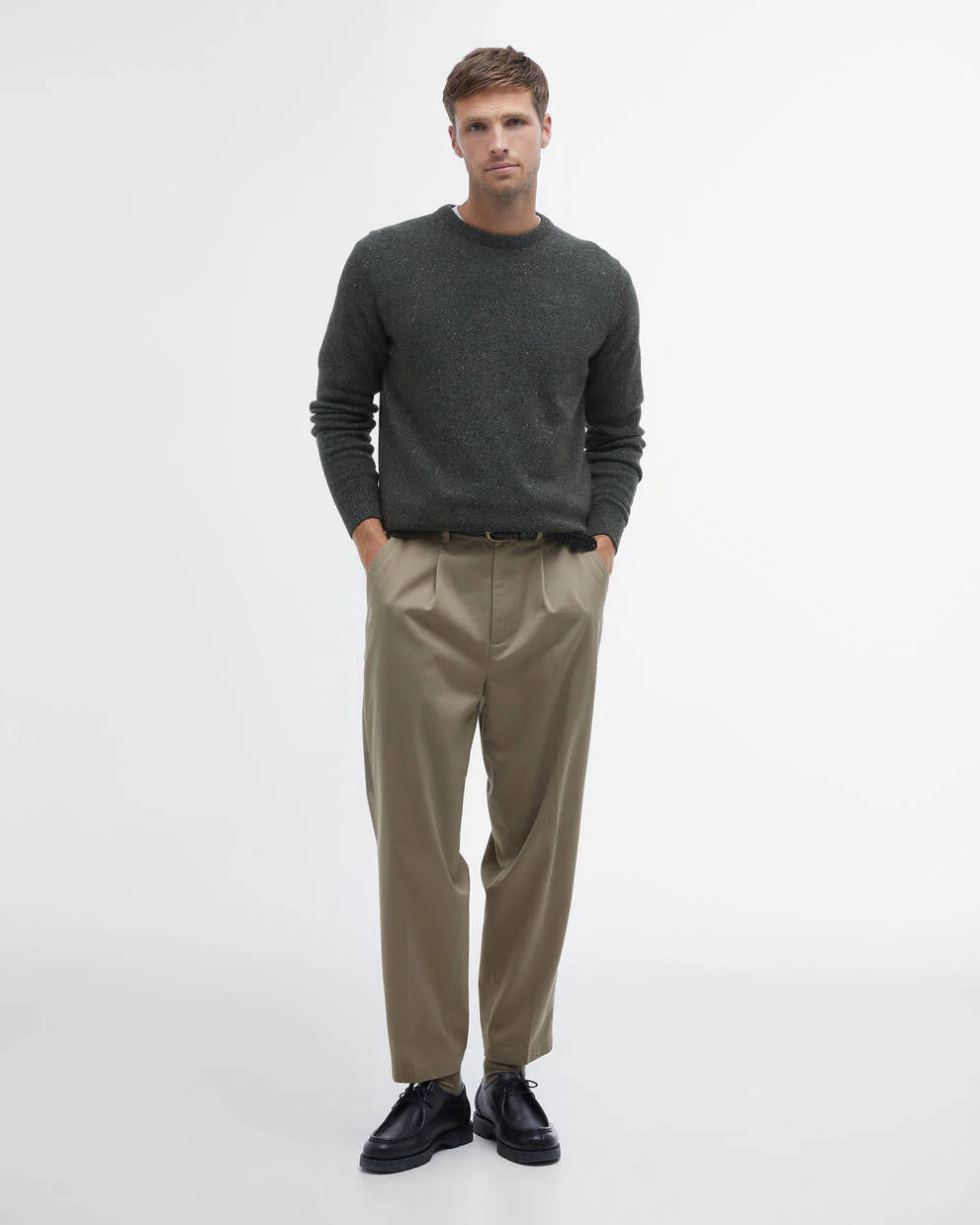 Maglia girocollo Essential Tisbury verde