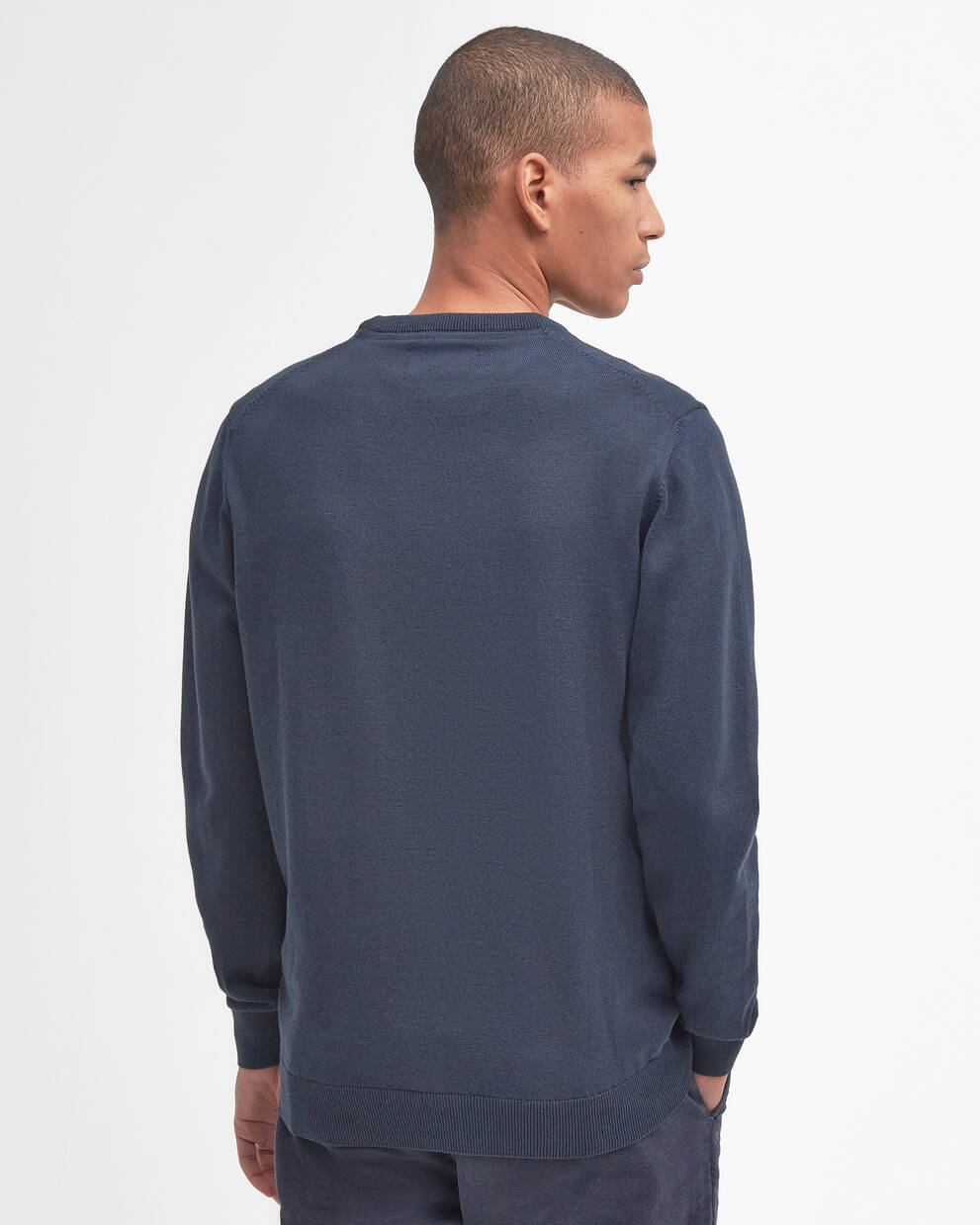 Maglia girocollo in PimaCotton Blu