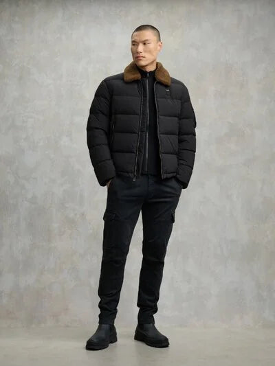 Piumino Reynold collo staccabile nero