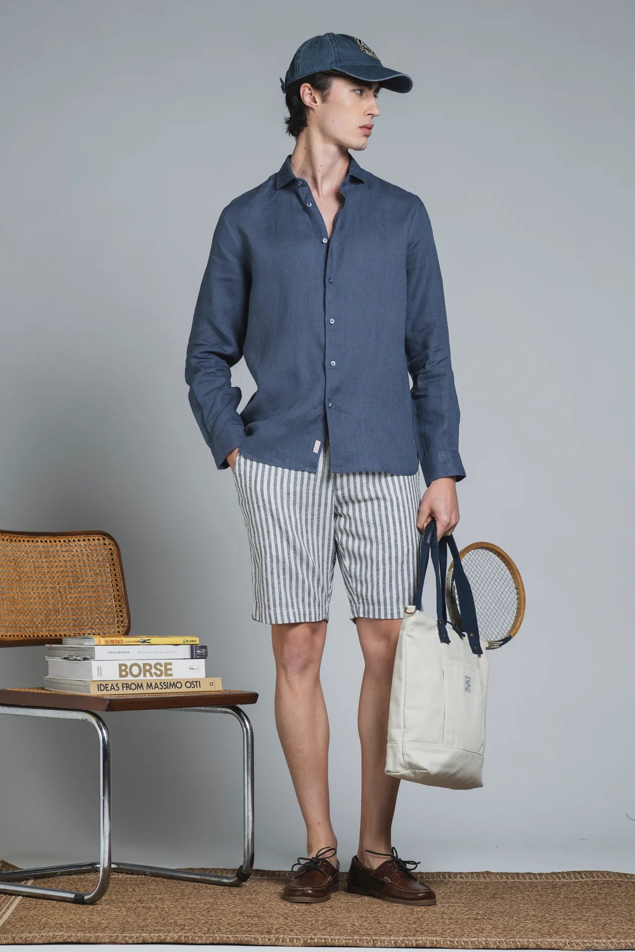 Camicia Riley 100%Lino Denim