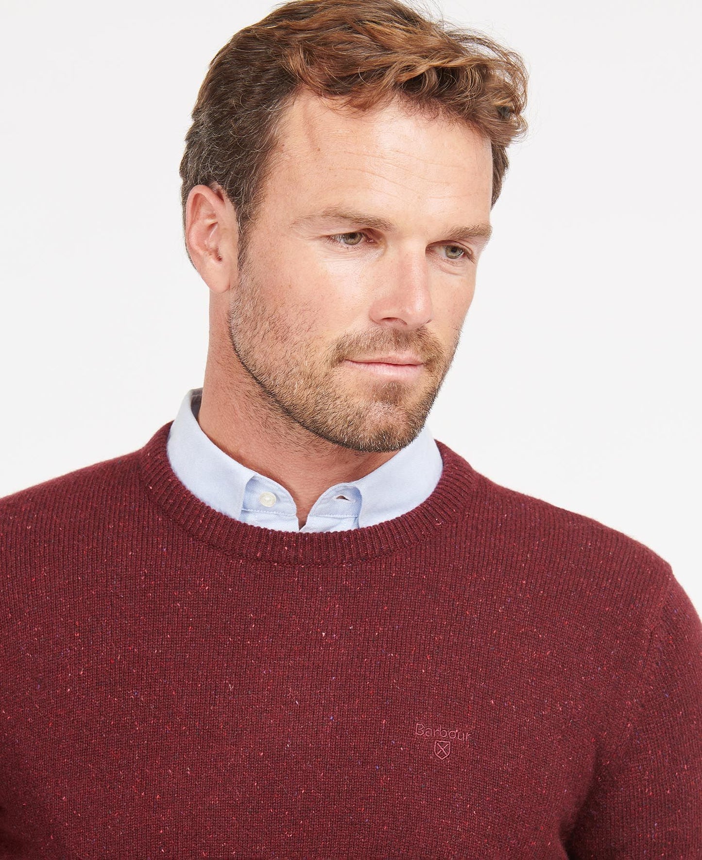 Maglia girocollo Essential Tisbury bordeaux
