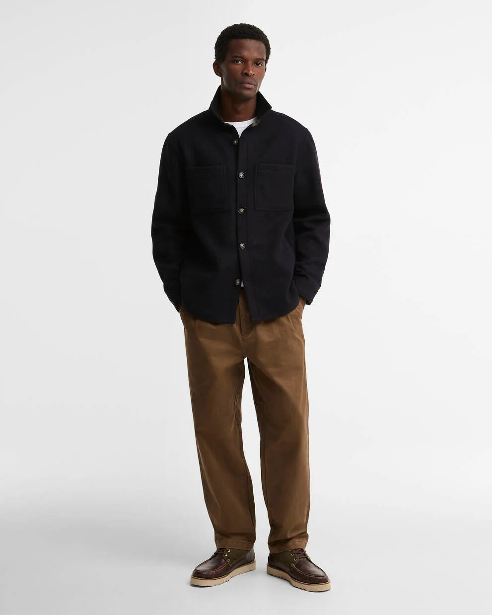 Overshirt misto lana Marltown blu