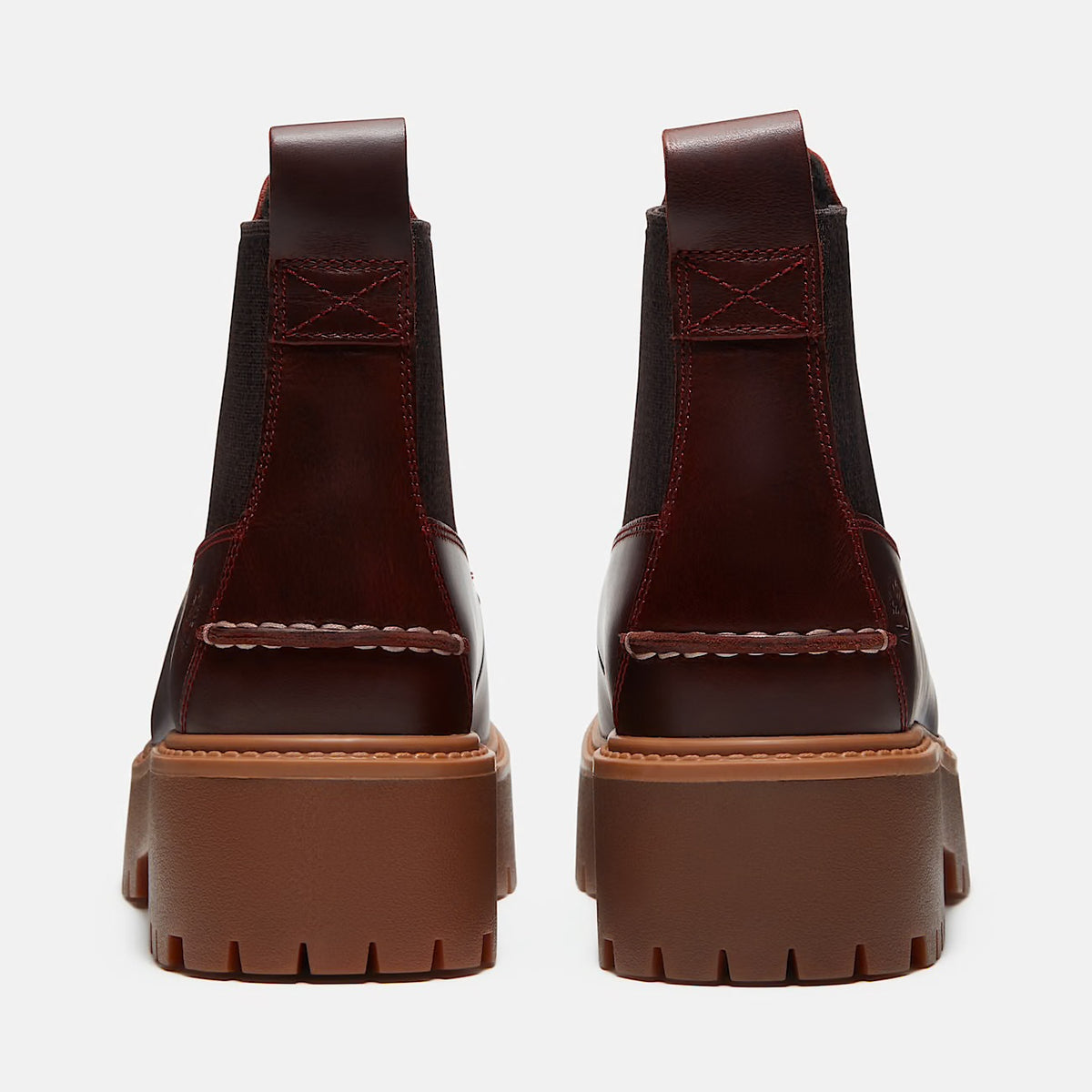Stivale Chelsea con Plateau Stone Street da Donna in bordeaux