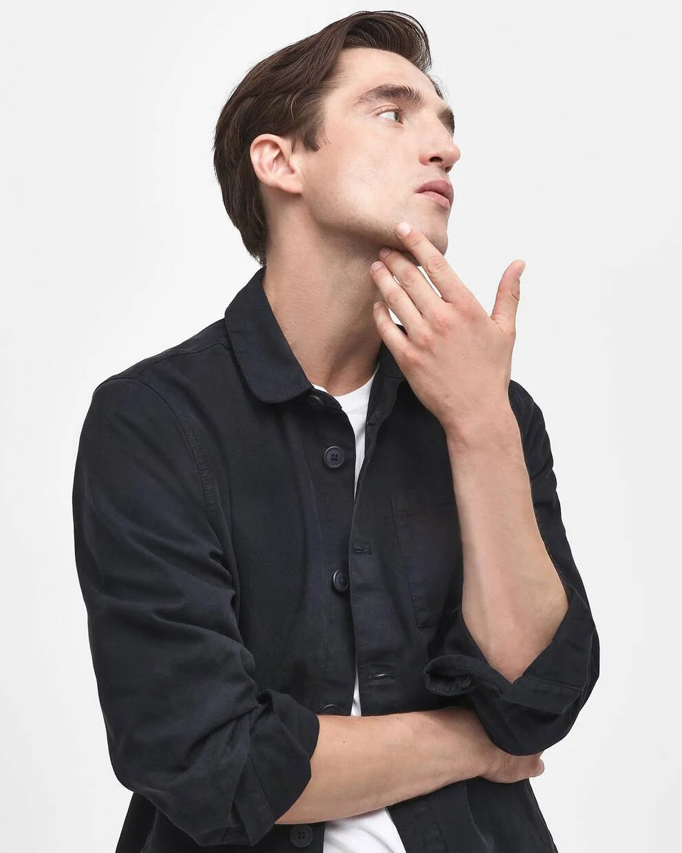 Overshirt Washed Cotton Blu