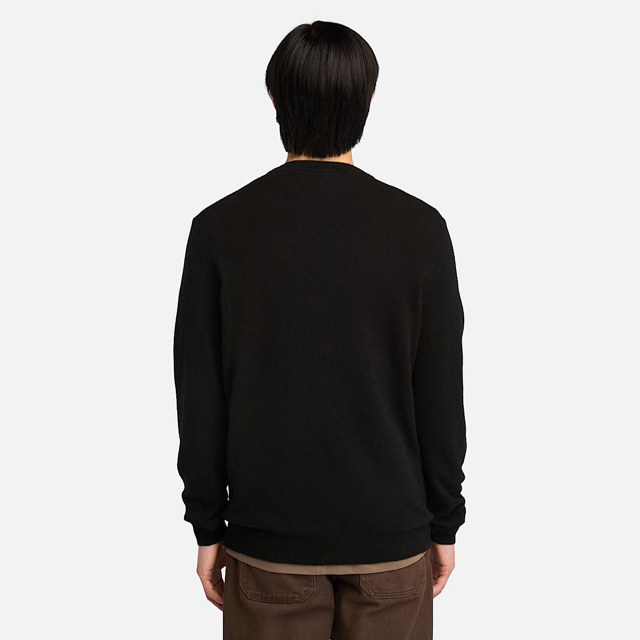 Maglia girocollo in Merino nero