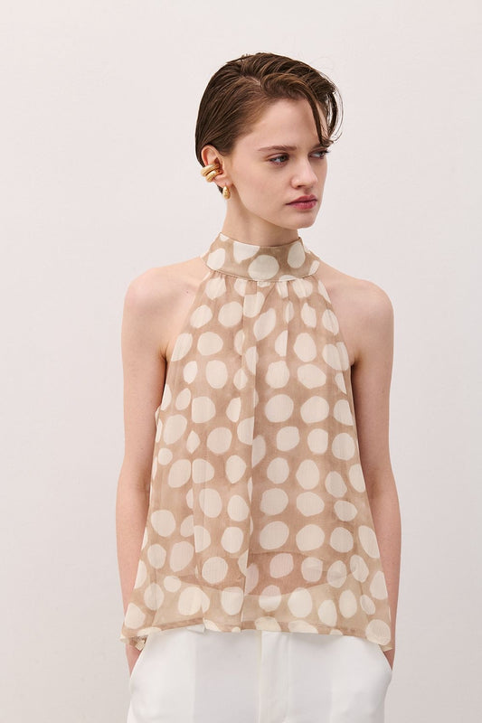 Top pois beige