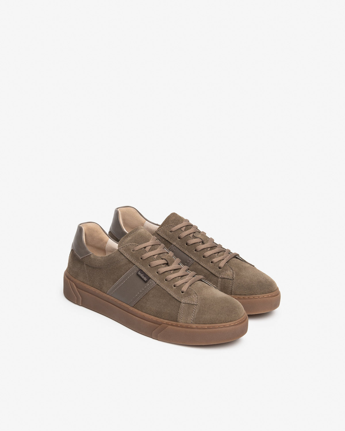 Sneaker in camoscio e pelle I601360U fango