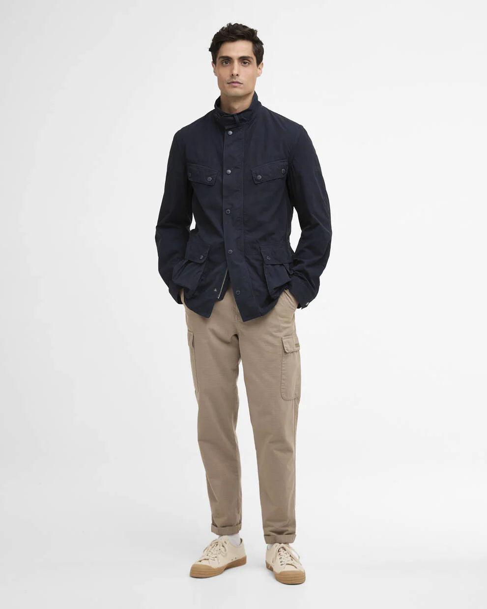 Giacca casual Duke tinta in Capo blu navy