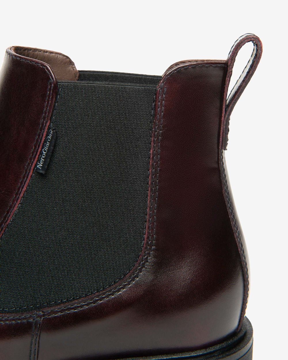 Stivaletti Chelsea in Pelle bordeaux