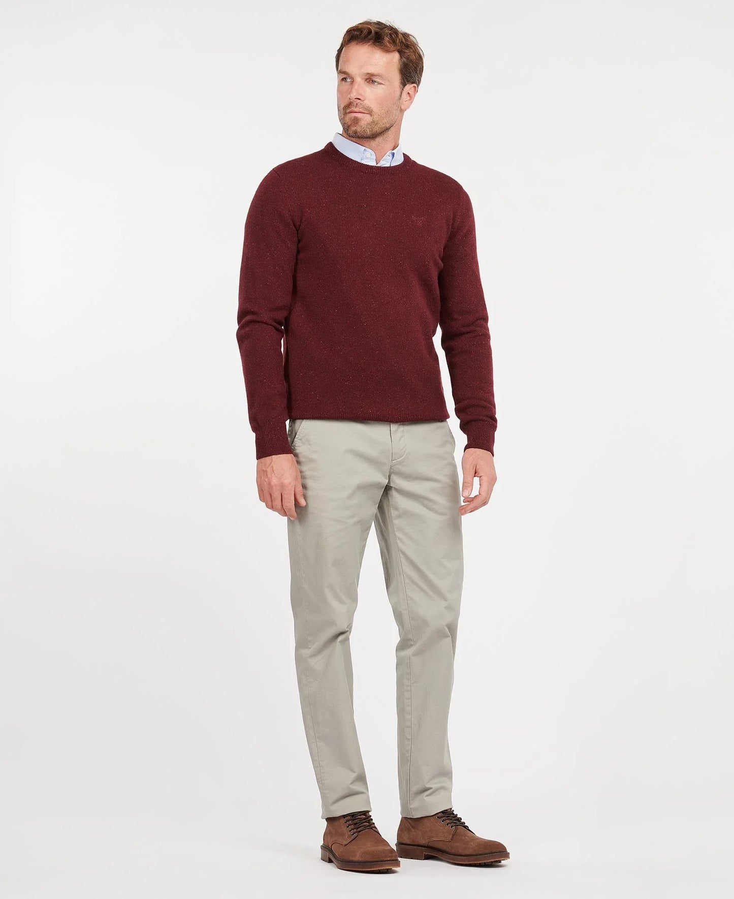 Maglia girocollo Essential Tisbury bordeaux